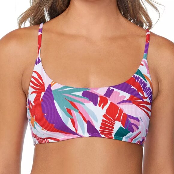 Raisins Other - Raisins Juniors' Tropical-Print Tie-Back Bikini Top NWT Sz S